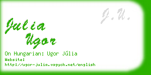 julia ugor business card